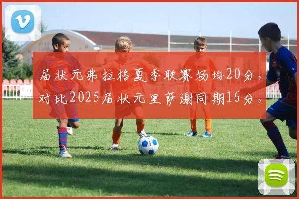 届状元弗拉格夏季联赛场均20分,对比2025届状元里萨谢同期16分,新秀即战力差异